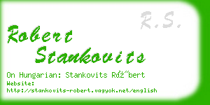 robert stankovits business card